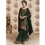 Green Georgette Heavy Embroidered Sharara Suit