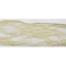 Gold Lace Ribbon – Wire Edged ribbon, 2.5 inch x 10 Yards
