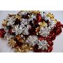 Bowdabra Gold, Silver and Red Scrunchy Ribbons