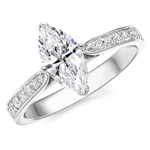 Sidestone Marquise Cut