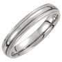 Titanium Double Milgrain Band Size 10