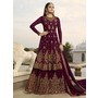 Drashti Dhami Magenta Georgette Embroidered Lehenga Style Suit
