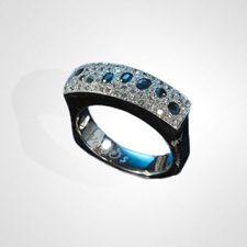 Alexandrite & Diamond Saddle Ring