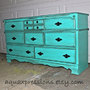 Bayside Blue Vintage Dresser /Dark Glaze /Black by AquaXpressions
