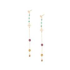 Turquoise & Maroon Earrings