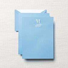 Personalized Hand Engraved Dalton Blue Sheet