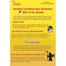 Amethyst and Black Onyx Birthstone Gifts Fit For Royalty Infographic
