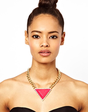 ASOS Curb Chain Triangle Necklace