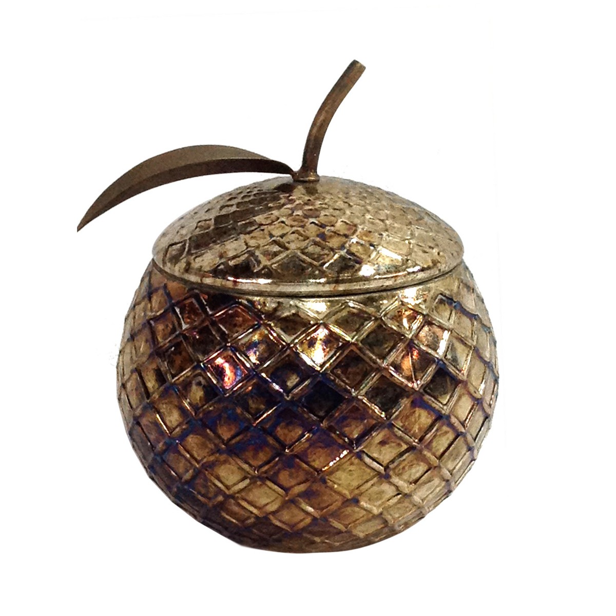 Gold and Glass Apple Jar