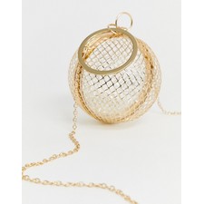 Cage sphere clutch bag