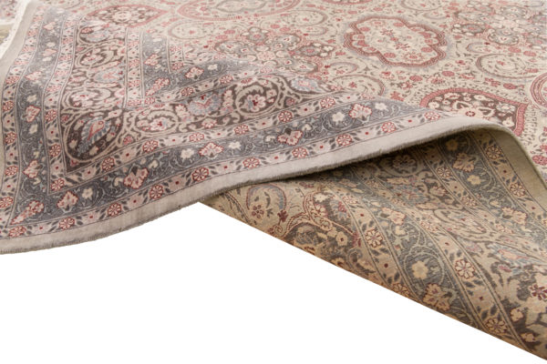 Rare Tabriz Kurk Wool Area Rug