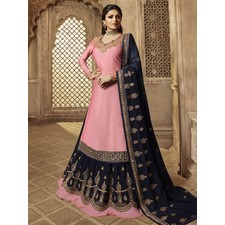 Drashti Dhami Pink Rangoli Lehenga Style Suit