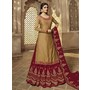 Drashti Dhami Mustard Satin Georgette Lehenga Style Suit