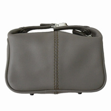TODS Gray Miky Cosmetic Clutch Case
