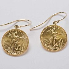 22k Gold Coin Earrings