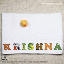 Animal Letters Â© Personalized Towel for Kids