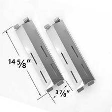 2 Pack Stainless Steel Heat Plate for Gas Grill Models by Coastal 9900, Cruiser, Supreme, Grand Hall MFA05ALP, Patio Range, Grand Hall, Jamie Durie Patio Kitchen 4 and 6 burner, Members Mark M3206ALP, M3206ANG