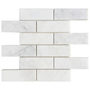 carrara white marble mosaic tile 2x6 brick polished DM-0111-0201