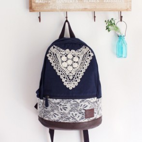 Fashion  Backpack with Crochet