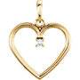 14K Yellow Gold .03 CTW Diamond Heart Pendant