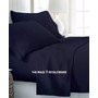 Blue Hypoallergenic 4Pc Cotton Bed Sheet Set 1 Flat Sheet, 1 Fitted Sheet and 2 Pillowcases