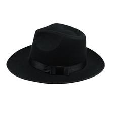 Women Men Fedoras Solid Wool Felt Fedora Hat Classic