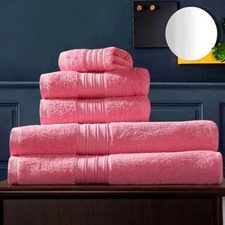 Oasis Towels : Wholesale Bougainvillea Pink Custom Towel Set of 5 In USA,UK & Australia