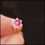 Ruby Flower Nose Ring / Flower Nose Stud – CUSTOMIZE