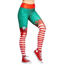 Buy Online Christmas Yoga High Waist Elastic Sport Leggings. 